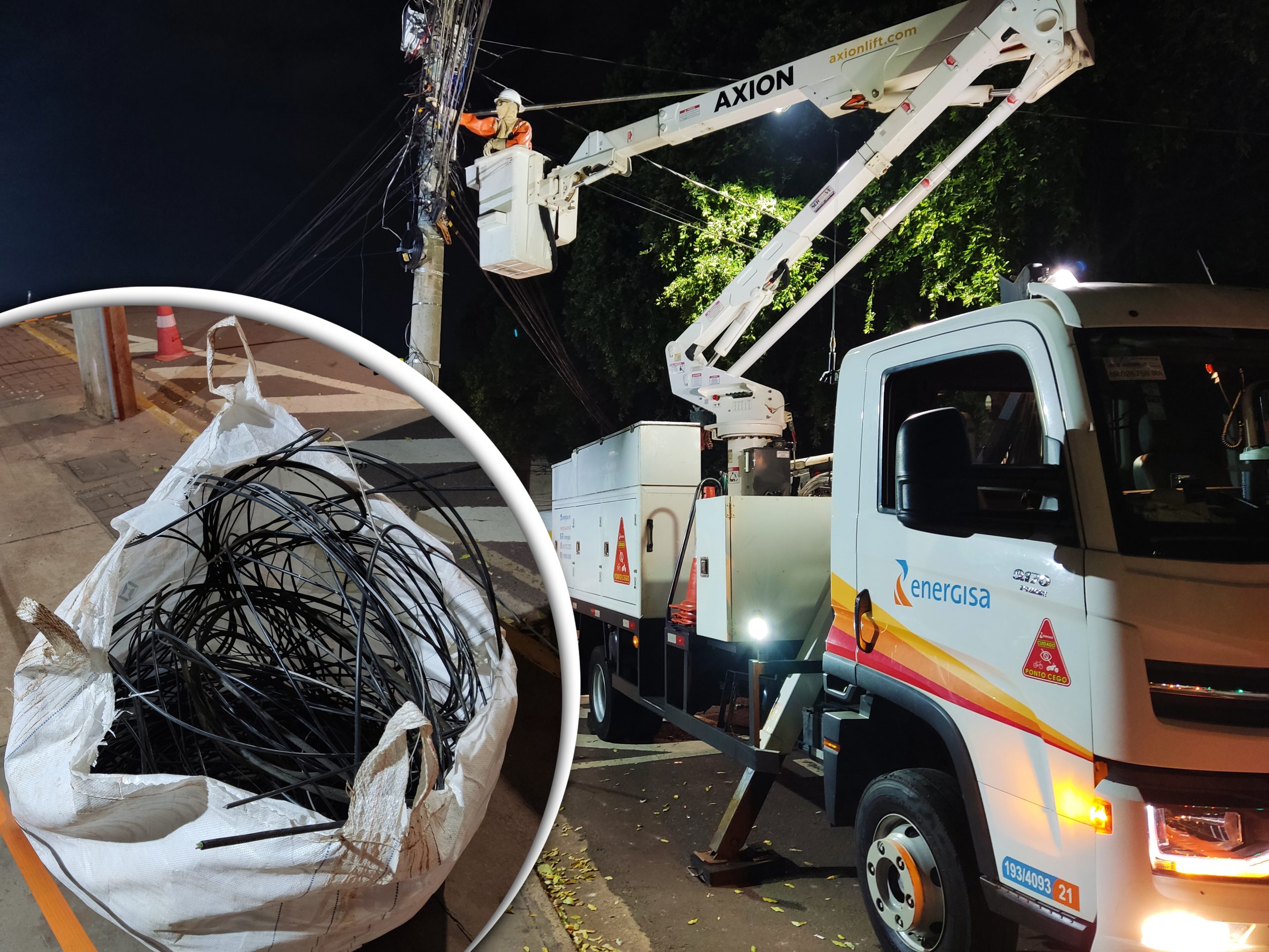 Retirada fios inutilizados